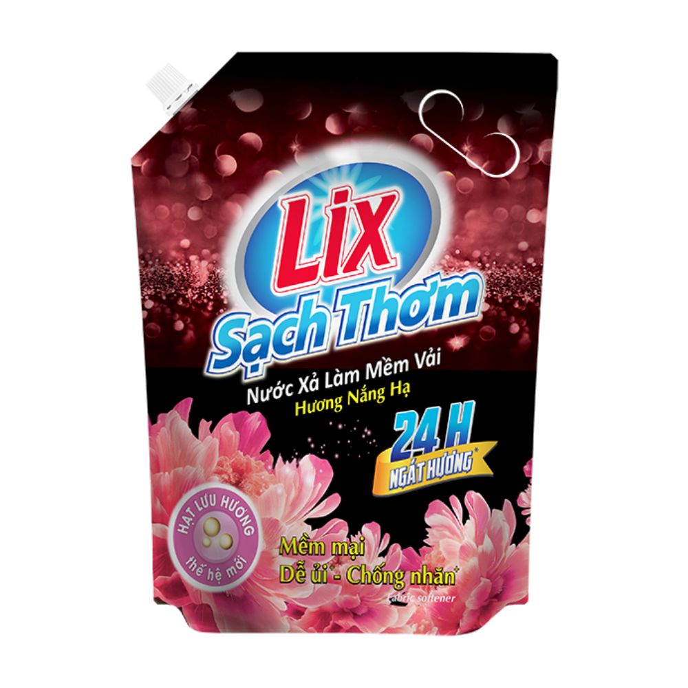 Nước Xả Làm Mềm Vải Lix Sạch Thơm Hương Nắng Hạ 3.2L
