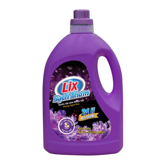 Nước Xả Làm Mềm Vải Lix Sạch Thơm Hương Ngàn Hoa 1.8L