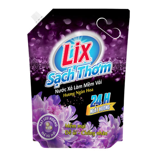 Nước Xả Làm Mềm Vải Lix Sạch Thơm Hương Ngàn Hoa 2.2L