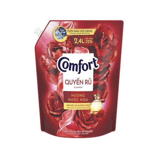 Nước Xả Vải Comfort Hương Nước Hoa Thiên Nhiên Quyến Rũ Túi 2.4L