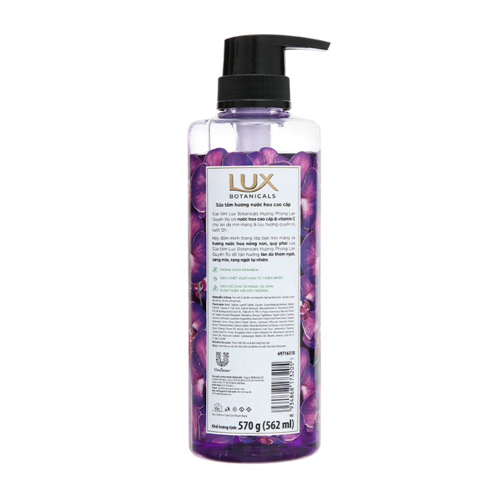 Sữa Tắm Lux Hương Phong Lan Quyến Rũ 570G