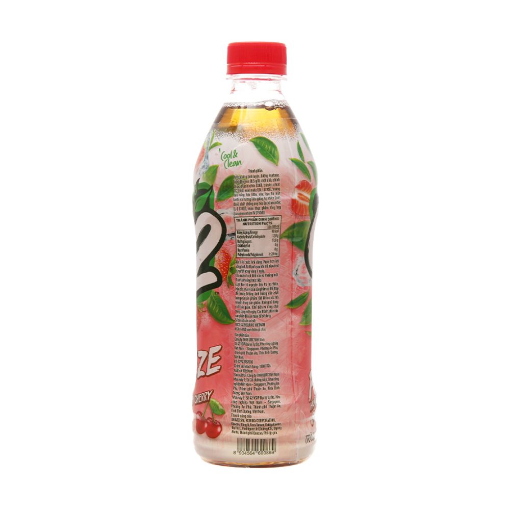 C2 Freeze Black Tea Strawberry Cherry Flavor 455ML