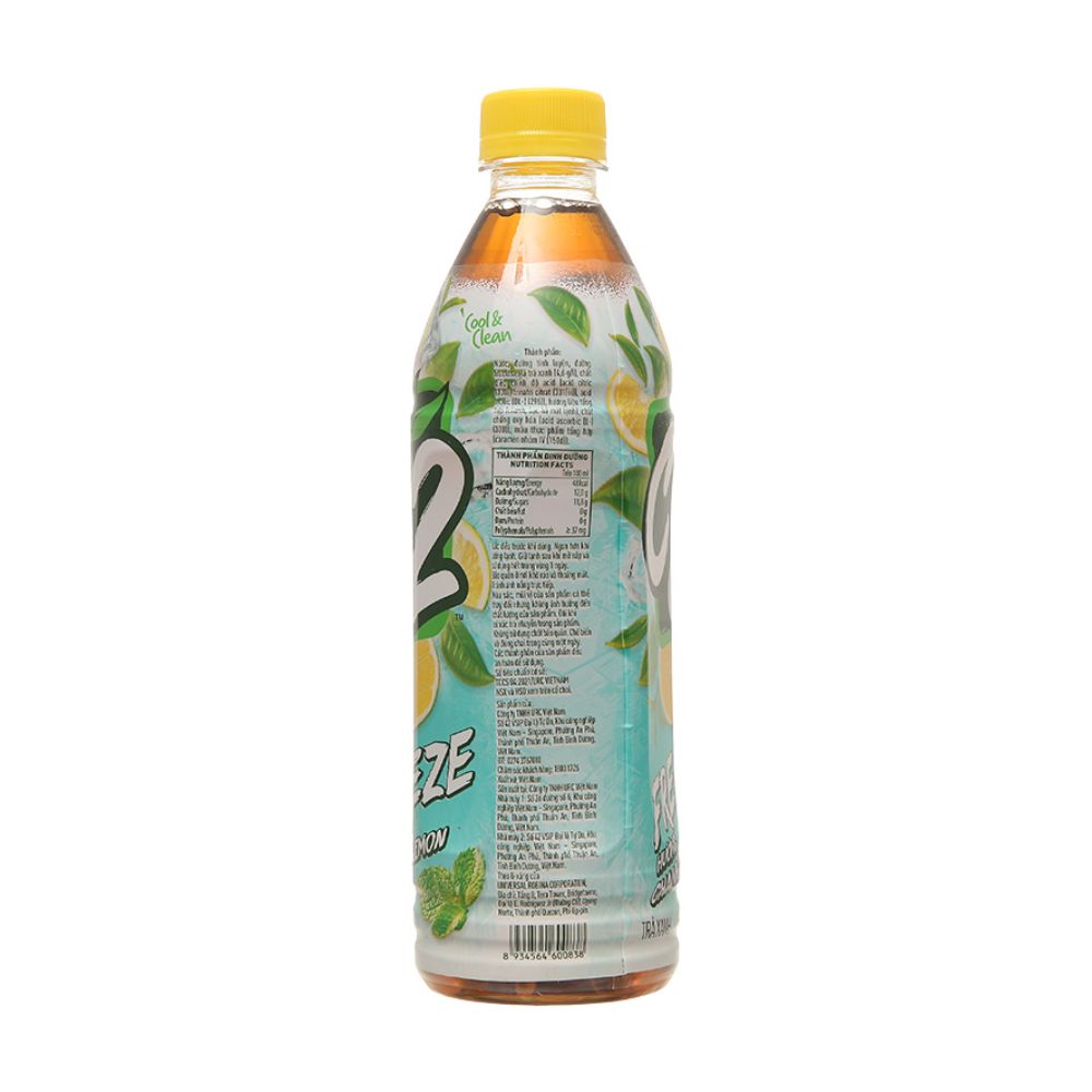 Trà Xanh C2 Freeze Hương Chanh Tuyết Bạc Hà 455ML
