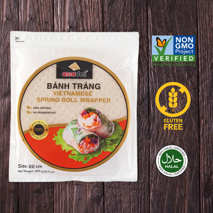 Bánh Tráng Cuốn 22cm Asiadeli gói 300g Hàng Xuất Khẩu