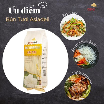 Bún Tươi Khô Asiadeli gói 300g Hàng Xuất Khẩu