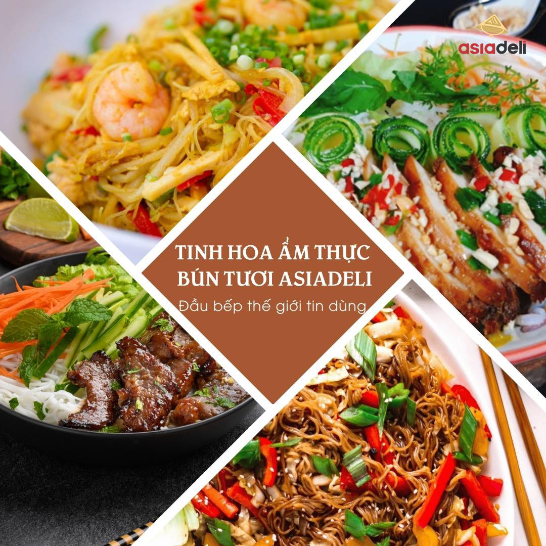 Bún Tươi Khô Asiadeli gói 300g Hàng Xuất Khẩu