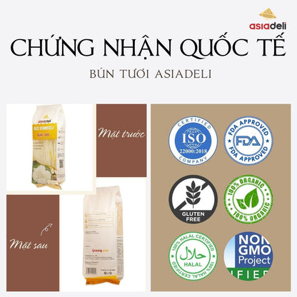 Bún Tươi Khô Asiadeli gói 300g Hàng Xuất Khẩu