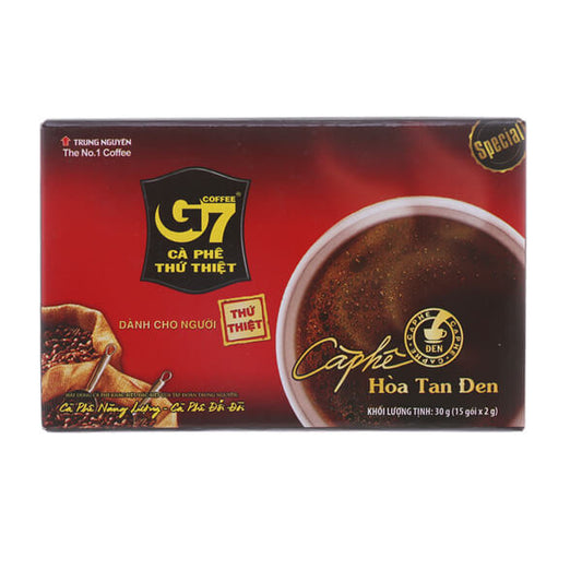 Cà Phê Trung Nguyên G7 2in1 Hòa Tan Đen 2G - Hộp 15 Gói