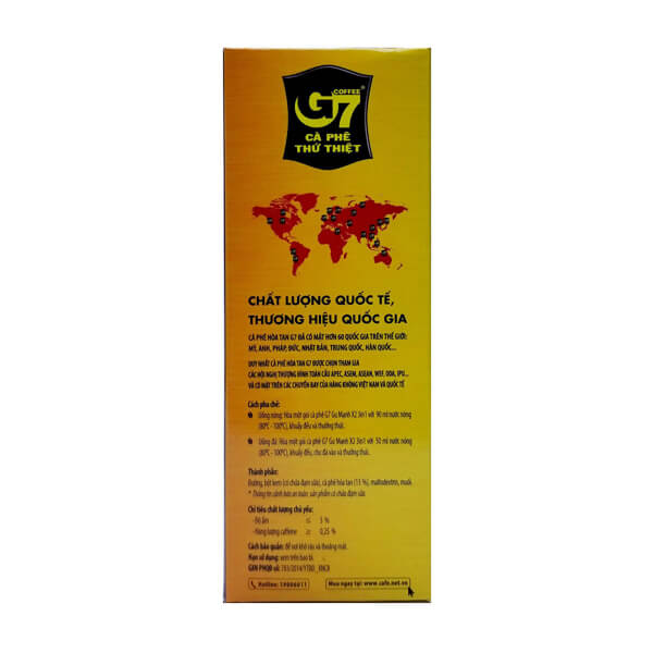 Cà phê Trung Nguyên G7 3in1 2x Gu Mạnh 25g x 12 gói