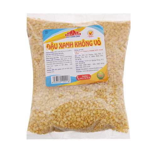 Đậu Xanh Không Vỏ Việt San 500g