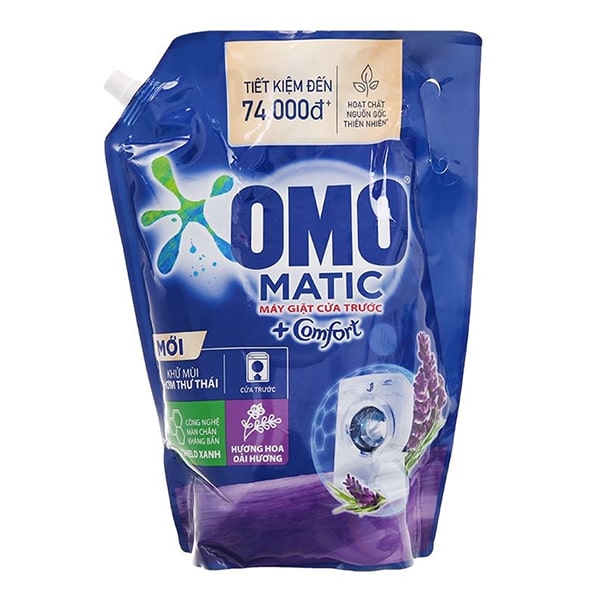 Nước Giặt Omo Matic Bền Đẹp Cửa Trước Túi 3.6kg