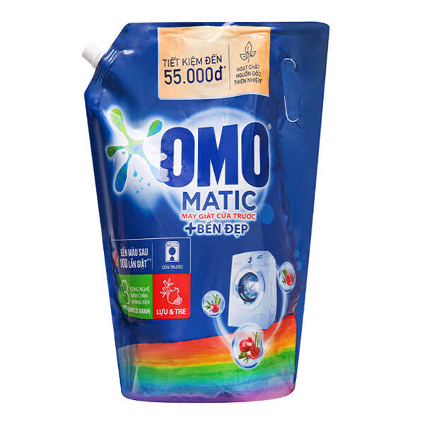 Nước Giặt Omo Matic Bền Đẹp Cửa Trước Túi 2.9kg