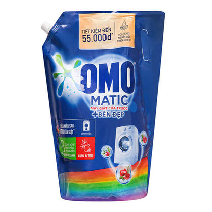 Nước Giặt Omo Matic Bền Đẹp Cửa Trước Túi 2.9kg