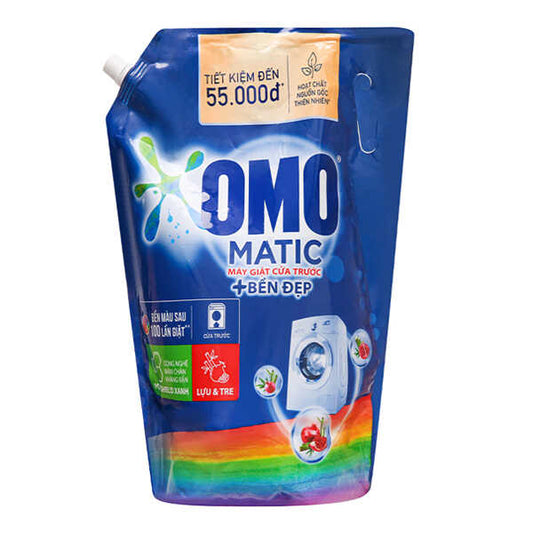 Nước Giặt Omo Matic Bền Đẹp Cửa Trước Túi 2.9kg