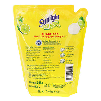 Nước Rửa Chén Sunlight Chanh Túi 2.6kg