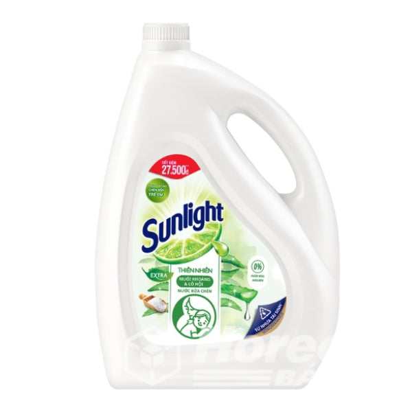 Nước Rửa Chén Sunlight Thiên Nhiên Muối Khoáng & Lô Hội 3.6kg