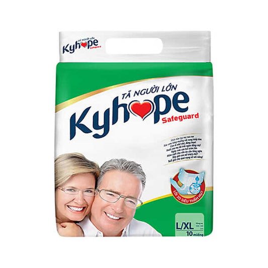 Tã Dán Người Lớn Kyhope Safeguard 10 miếng size L/ XL