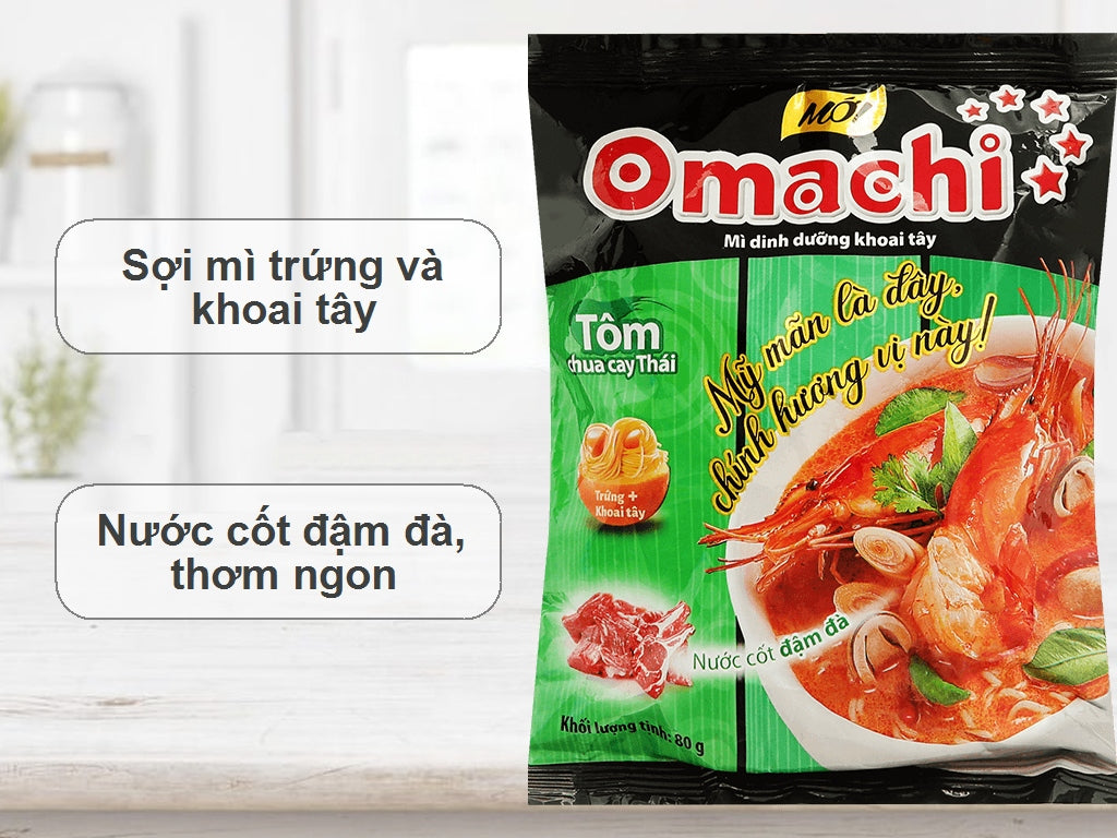 Mì Khoai Tây Omachi Tôm Chua Cay