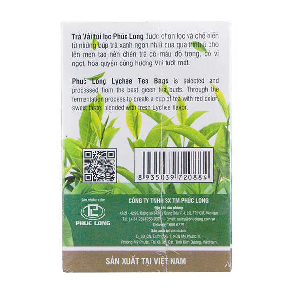 Phuc Long Lychee Tea Bags 2g