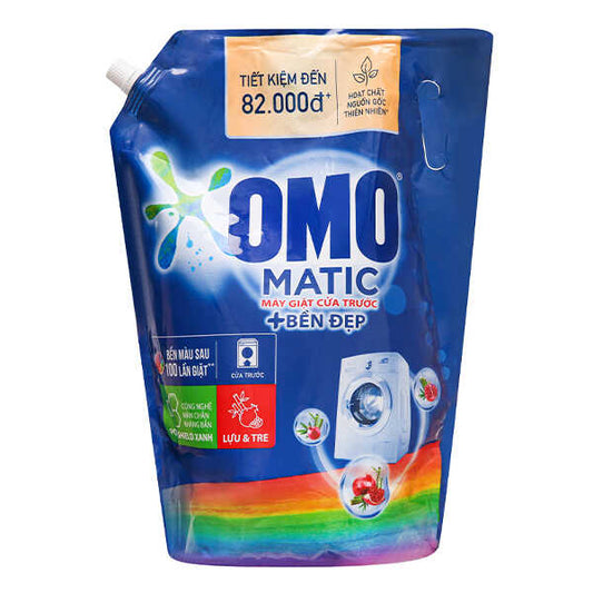 Nước Giặt Omo Matic Bền Đẹp Cửa Trước Túi 3.6kg