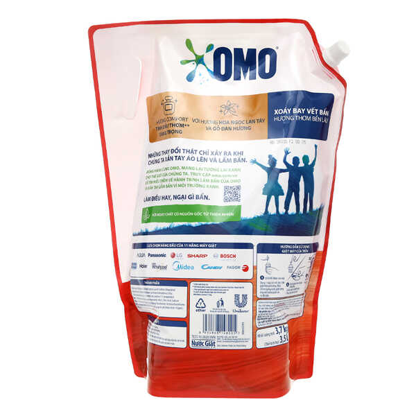 Nước giặt OMO Matic Cửa Trên Túi 3.6KG Tinh dầu