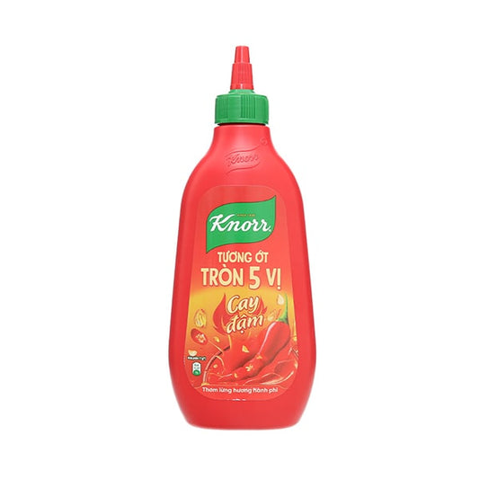 Tương Ớt Knorr Tròn 5 Vị Cay Đậm Chai 450g