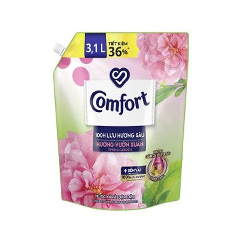 Nước Xả Vải Comfort Lưu Hương Sâu Hương Vườn Xuân Túi 3.1L