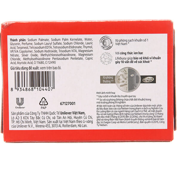 Xà Bông Cục Lifebuoy Bảo Vệ Vượt Trội 90g