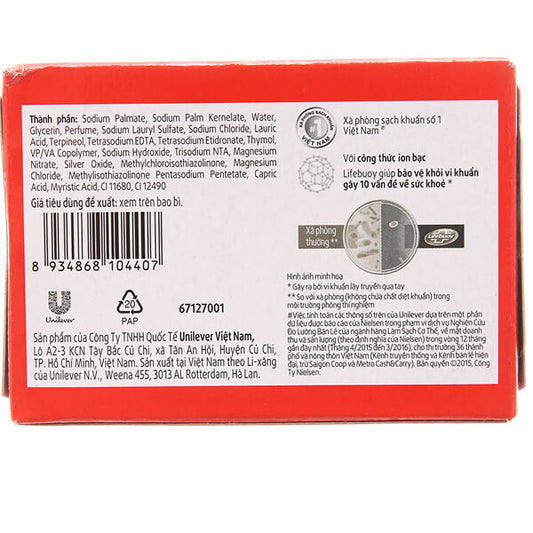 Xà Bông Cục Lifebuoy Bảo Vệ Vượt Trội 90g