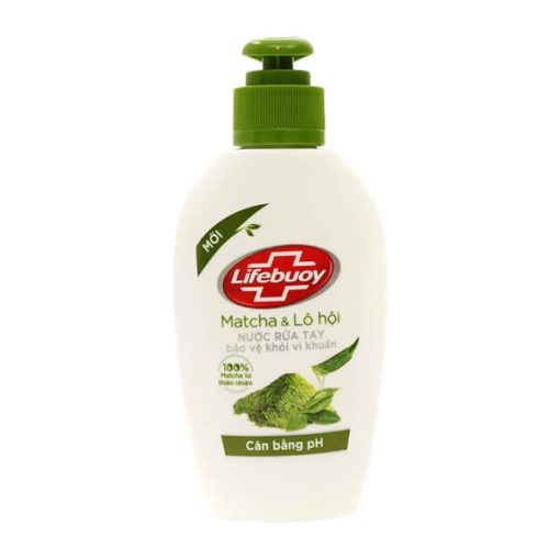 Nước Rửa Tay Cân Bằng pH Lifebuoy Matcha Và Nha Đam 180g
