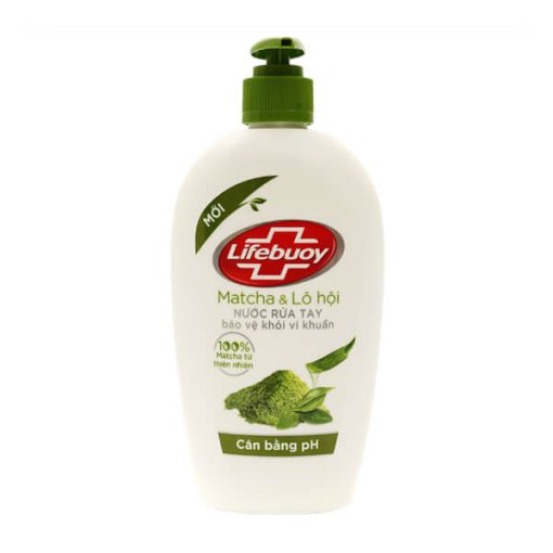 Nước Rửa Tay Cân Bằng pH Lifebuoy Matcha Và Nha Đam 500g