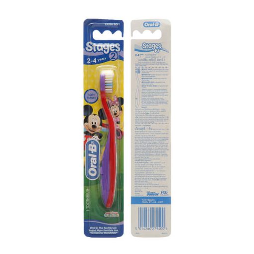 Bàn Chải Cho Bé 2-4 Tuổi Oral-B Stages 2 Lông Siêu Mềm