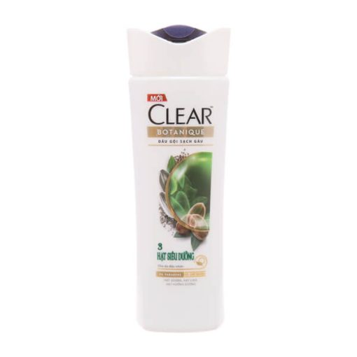 Dầu Gội Sạch Gàu Clear Botanique 3 Hạt Siêu Dưỡng 180g