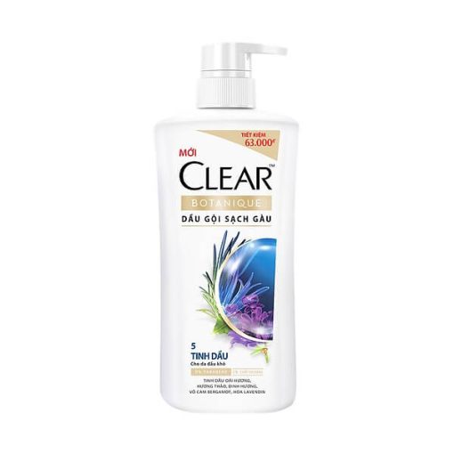 Dầu Gội Sạch Gàu Clear Botanique 5 Tinh Dầu 630g