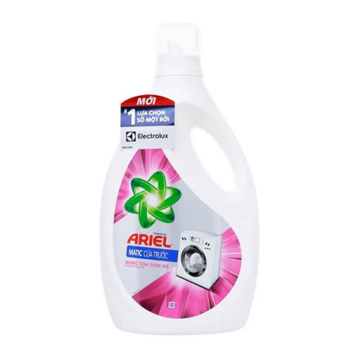 Nước Giặt Ariel Cửa Trước Hương Bung Toả Đam Mê Chai 2.4kg