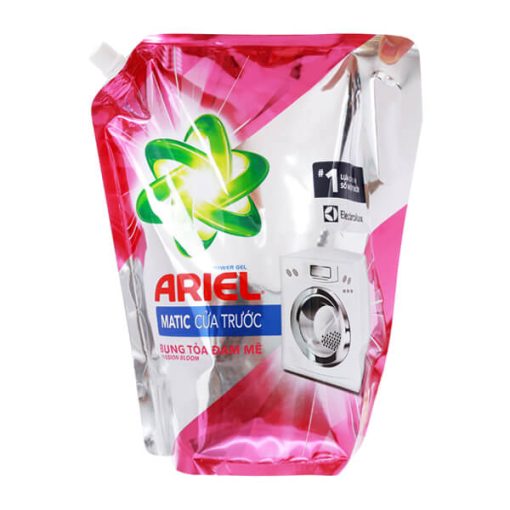 Nước Giặt Ariel Cửa Trước Hương Bung Toả Đam Mê Túi 2.15kg