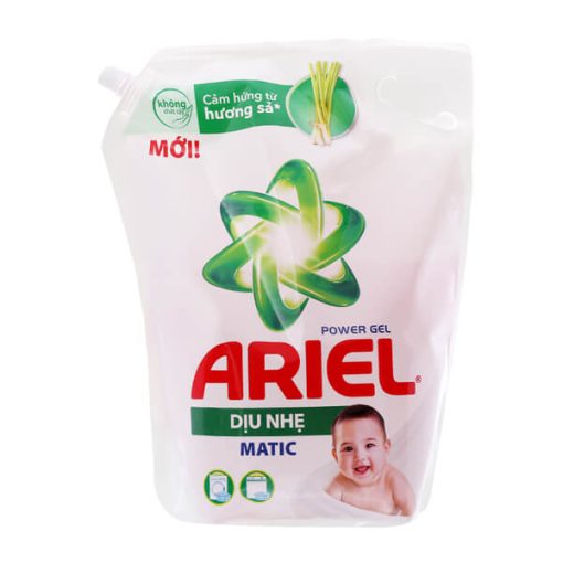 Nước Giặt Ariel Matic Dịu Nhẹ Hương Sả Túi 3.25kg