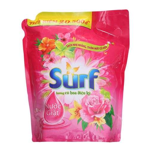 Nước Giặt Surf Hương Hoa Cỏ Kì Diệu Túi 3.8kg