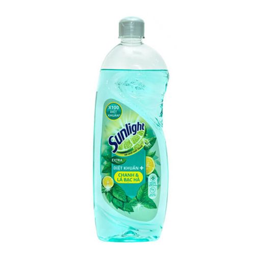 Nước Rửa Chén Sunlight Extra Diệt Khuẩn Chanh Và Lá Bạc Hà 750g
