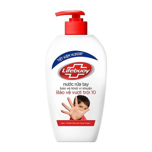 Nước Rửa Tay Lifebuoy Bảo Vệ Vượt Trội 10 500g