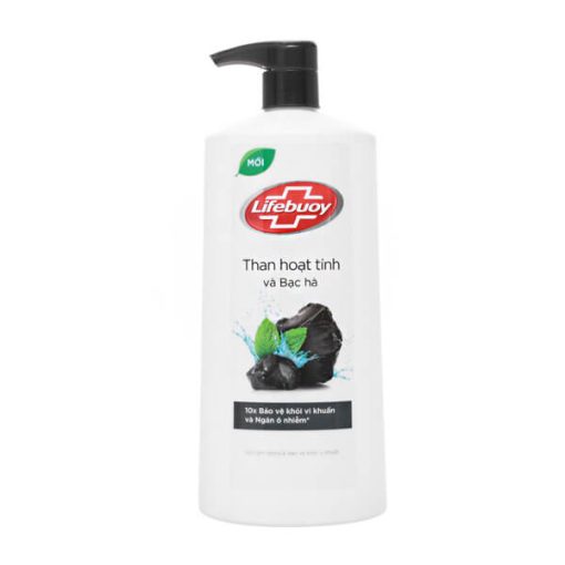Sữa Tắm Lifebuoy Than Hoạt Tính Và Bạc Hà 850g