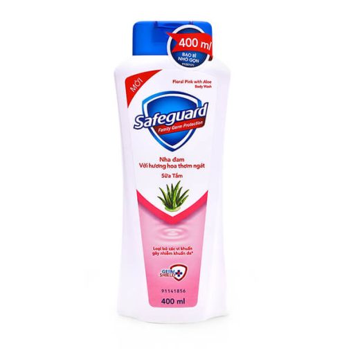 Sữa Tắm Safeguard Nha Đam Với Hương Hoa Thơm Ngát 400ml