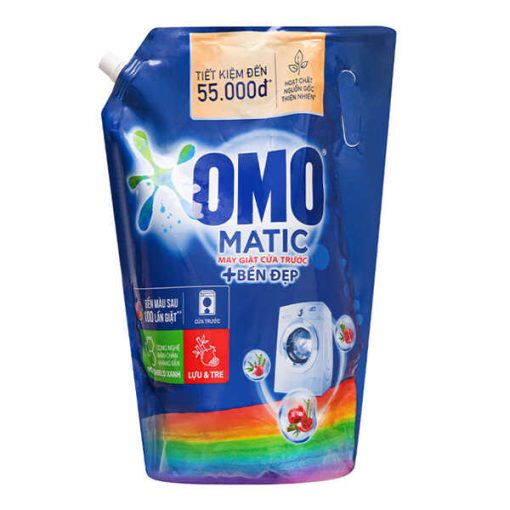 Nước Giặt Omo Matic Bền Đẹp Cửa Trước Túi 2.9kg