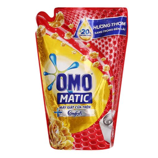 Nước Giặt OMO Matic Comfort Tinh Dầu Thơm Cho Máy Giặt Cửa Trên Túi 2.3KG