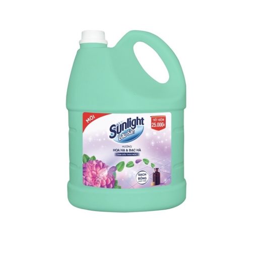 Nước Lau Sàn Sunlight Hương Hoa Hạ & Bạc Hà Chai 3.8KG