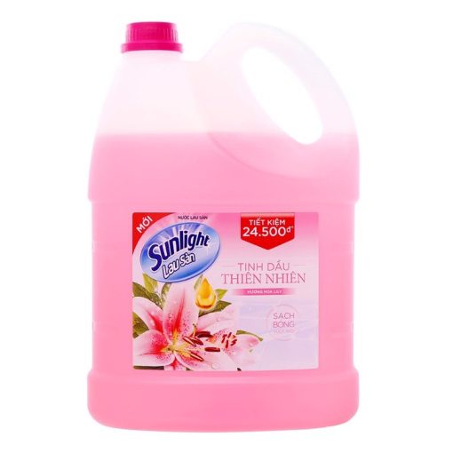 Nước Lau Sàn Sunlight Hương Hoa Lily & Hương Thảo Chai 3.8KG