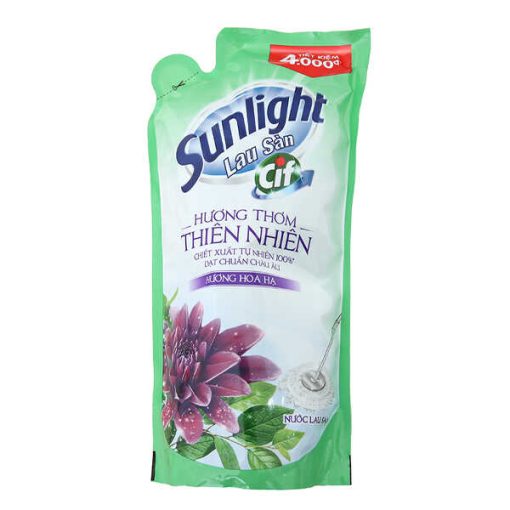 Nước Lau Sàn Sunlight Tinh Dầu Thảo Mộc Hoa Hạ & Bạc Hà Túi 1kg