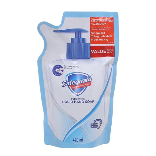 Nước Rửa Tay Safeguard Trắng Tinh Khiết 420ml