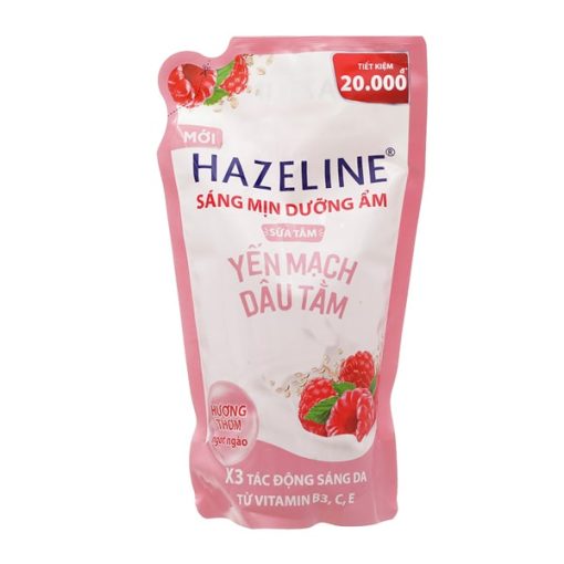 Sữa tắm Hazeline Sáng Da Yến Mạch Dâu Tằm Túi 1kg