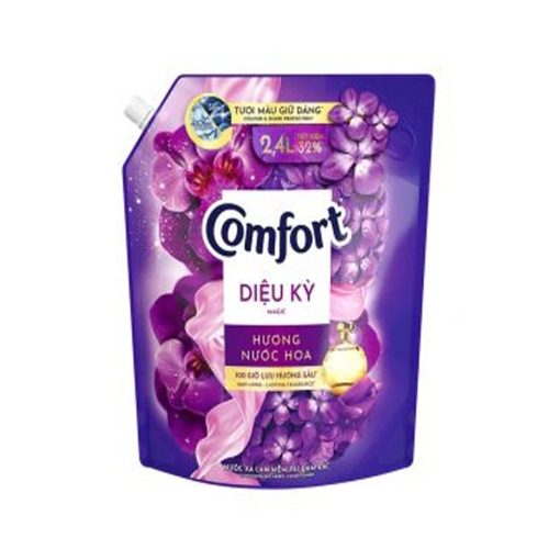 Nước Xả Vải Comfort Hương Nước Hoa Thiên Nhiên Diệu Kỳ Túi 2.4L